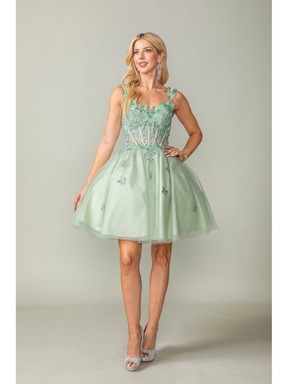 NEW SAGE Evening Gown Floor Length Formal Elegant Stunning 3367